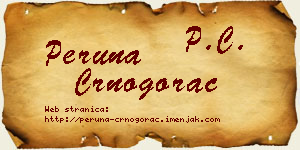 Peruna Crnogorac vizit kartica